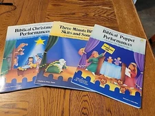 Lot of 3 Christian Biblical Plays Skits Puppet Christmas Performances Songs pb