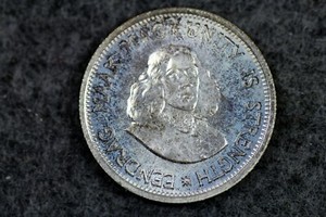 1964 South Africa 10 Cents Silver Coin #J03087