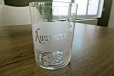 ancien verre gobelet  mariage baptême communion prénom Auguste