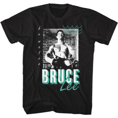 Bruce Lee Be Water Artistic Black Tall T-shirt