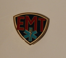 EMT Emergency Medical Technician shield badge shaped USA made belt buckle