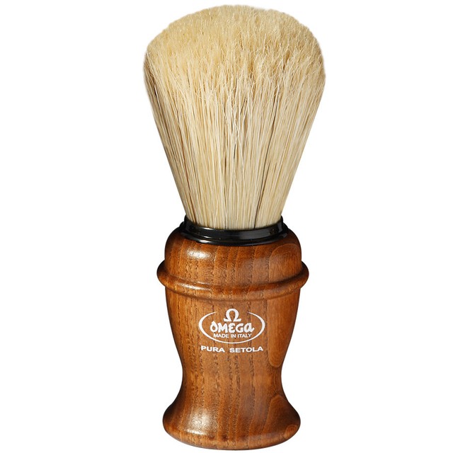 Omega 11137 Ash Wood Omega Boar Shaving Brush eBay