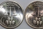 Two 1972 1 Troy Ounce World Trade Fine Silver 999 Rounds (NUM9125X)