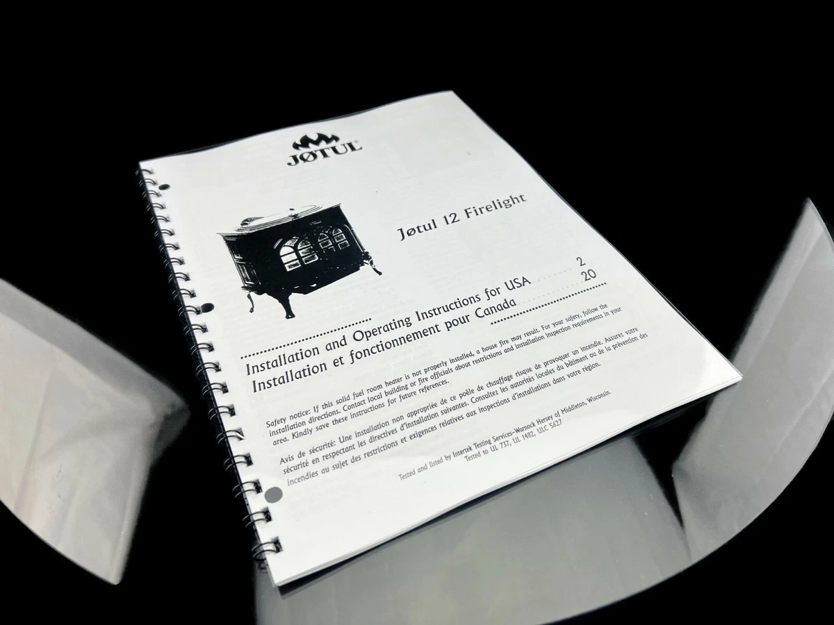 Jotul 12 Firelight Model 12 Wood Stove Owners Manual Maintenance  Instructions | eBay