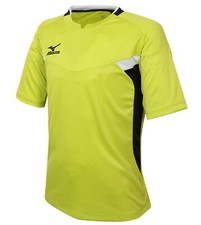 Mizuno Men Block GAME T-Shirts Jersey Training Lime Top Tee Shirt P2MA7K0437