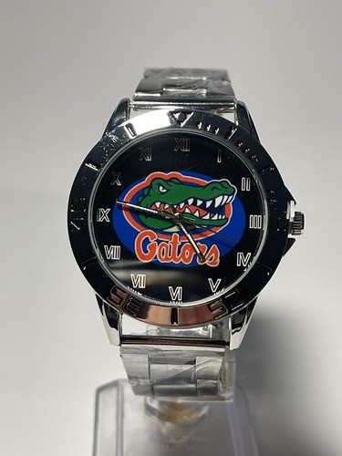 Florida Gators College Team Logo Men's Stainless-Steel Silver Watch NEW - Picture 8 of 9