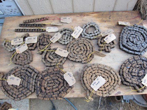 #40 #50 #60 #80 #100 #200 Single Roller Chain Various Size, Used - Picture 6 of 13