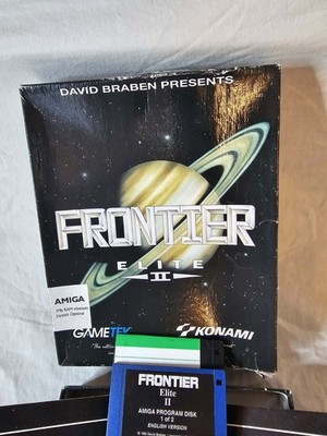 Frontier Elite II Commodore AMIGA Big Box CIB Konami Gametek Complete Rare
