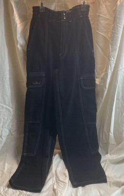 NEW WITH $69 TAGS BDG Jeans  25 Black Cargo Relaxed Skate PANTS UNISEX