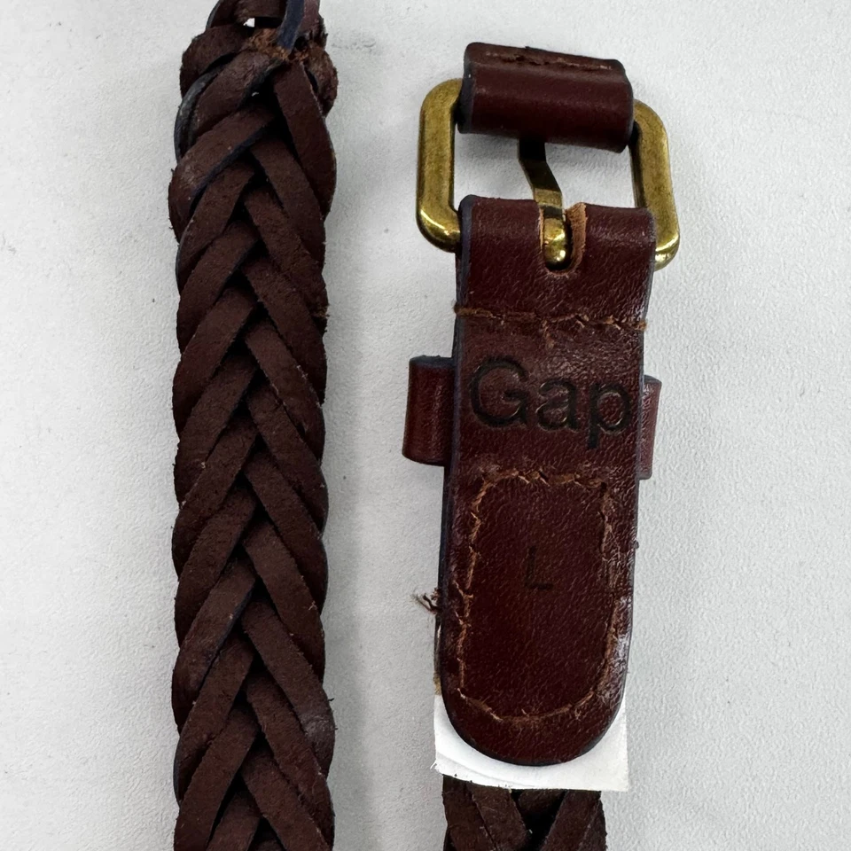 Cinturón ajustado de cuero trenzado marrón GAP de colección para mujer 40-44 ajustable  Foto 4 de 4