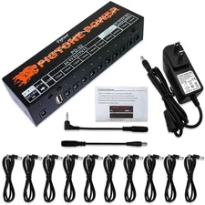 Guitar Effect Pedal Power Supply 10 DC Outputs for 9V 12V 18V Effects Pedals ...