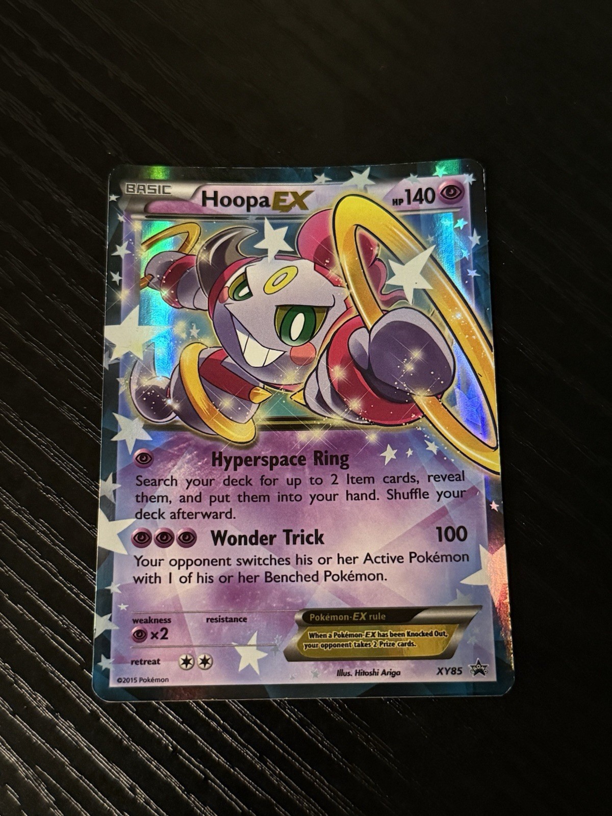 Hoopa EX XY85 Holo XY Black Star Promo Pokémon Card MP Rare Pokemon card 2015