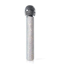 Sparkly Fake Microphone Prop Plastic Play Mic for Halloween Party Cosplay G...