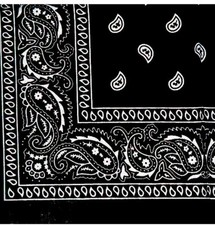 12 Pack Bandana/ Scarfs/ Head Wraps 100 Cotton 2 Colors New brow/black 1 