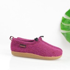 Giesswein Womens Vent Slipper Size 39 8 Purple Wool Felt Drawstring Comfort Shoe