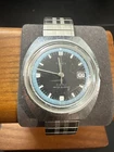1971 Vintage Timex 21 Jewel Automatic Date Blue Dial Mens Watch Parts Untested
