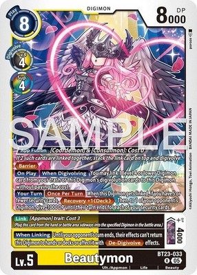 Beautymon Foil - BT23-033 - NM - Digimon TCG