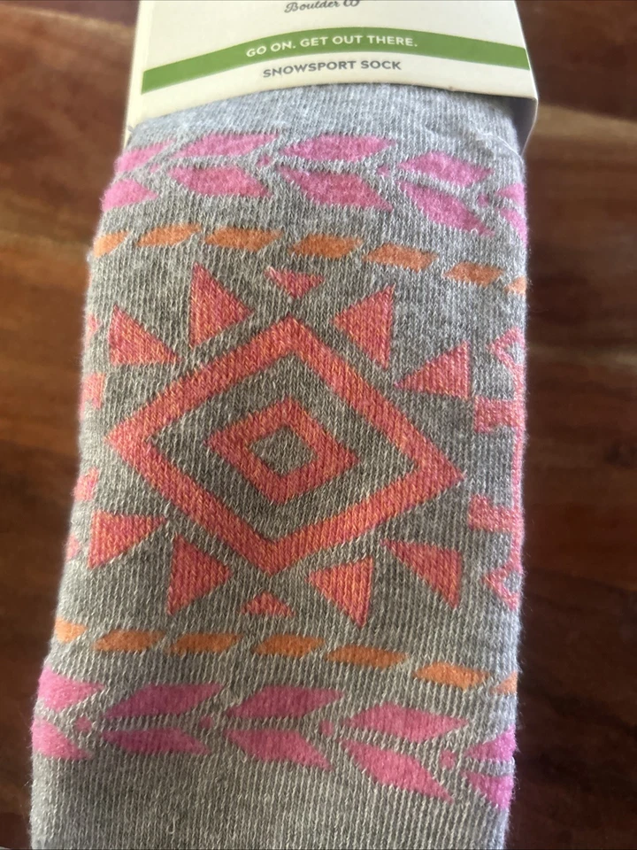 Calcetines deportivos de nieve con diseño alpino para niñas - Paquete de 2 - Talla mediana 5-10 Foto 3 de 4