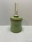 Rare Frankoma Pottery Prairie Green Ribbed Medium/Coffee (26C) Canister With Lid