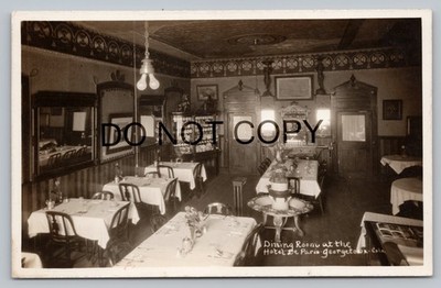 Georgetown CO RPPC Interior Dining Room Hotel De Paris Decor China Postcard N2