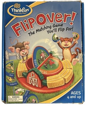 Flipover Matching Game COMPLETE Thinkfun 2009 Preschool Kids Animals Educational