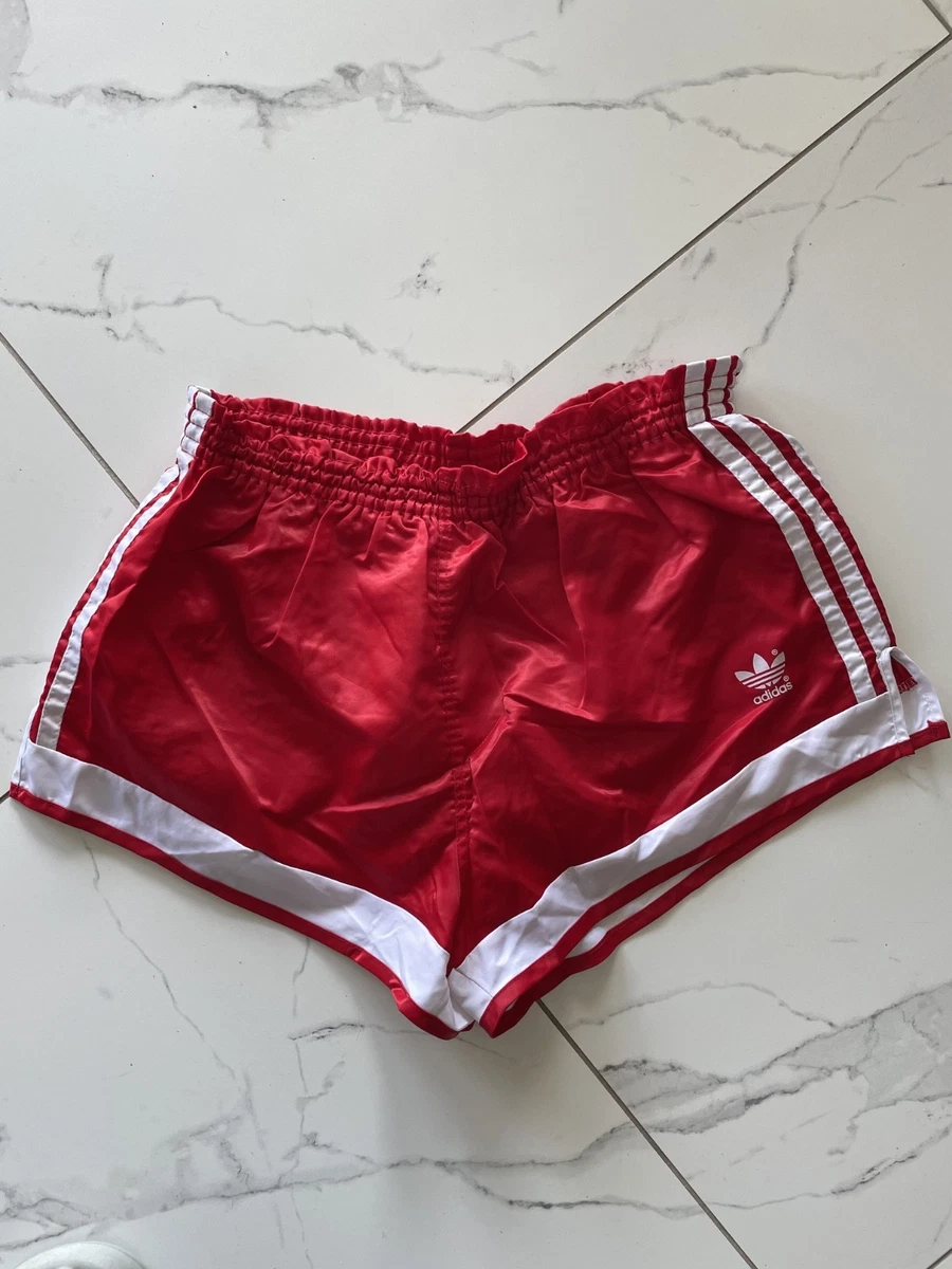 Short Vintage Dan'Sport Ralon, Rouge, Polyester Années 80, Taille 90/L