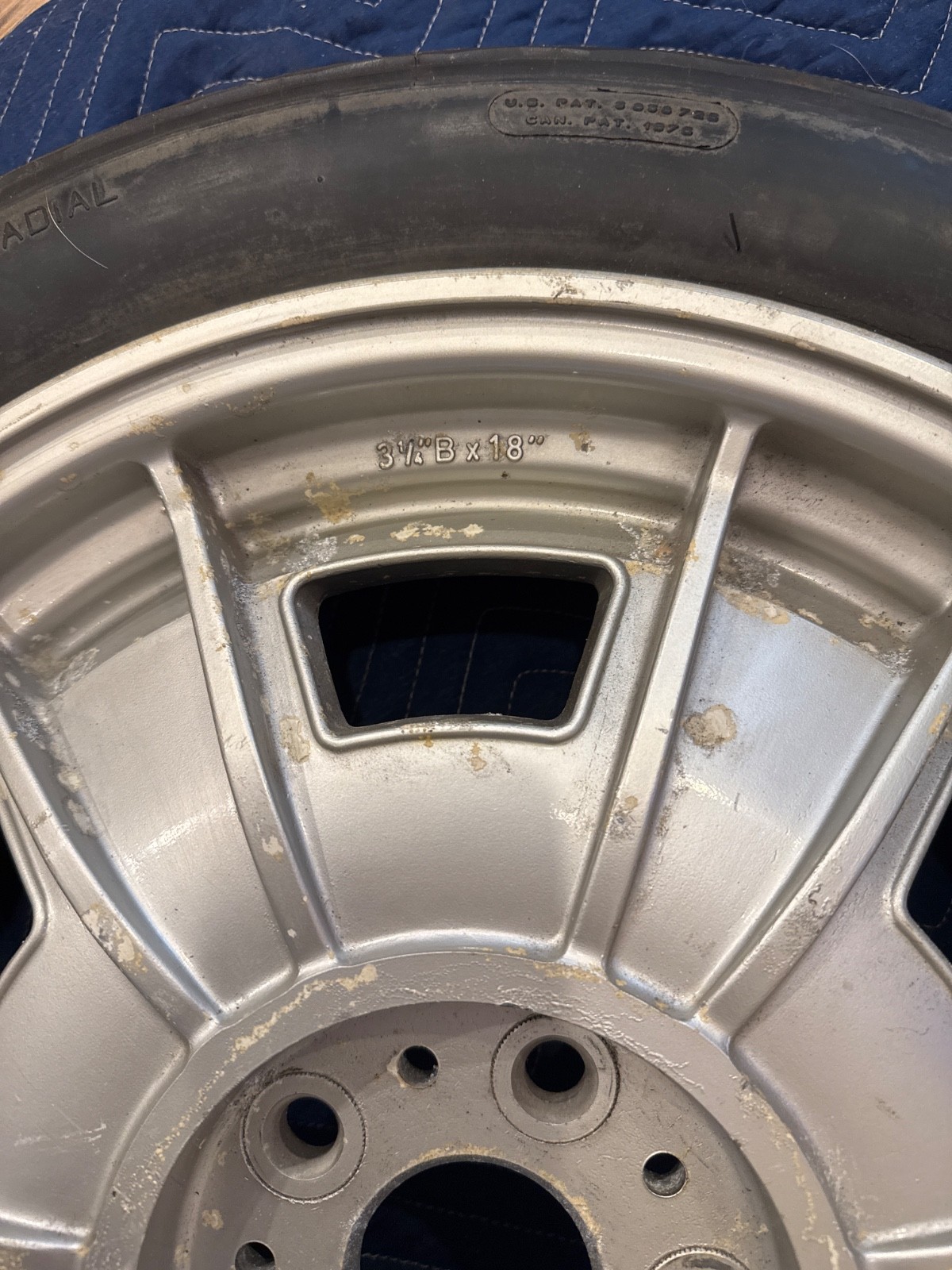 Genuine Ferrari part. Spare rim with tire. 3 1/4”  Bx18. Part # 105583. For Fera