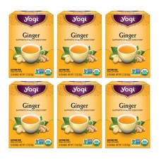 Yogi Tea Ginger Tea - 16 Tea Bags per Pack 6 Packs - Organic Ginger Tea Bag...