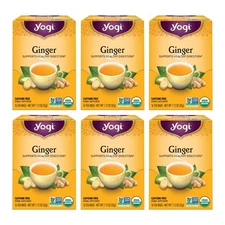 Yogi Tea Ginger Tea - 16 Tea Bags per Pack (6 Packs) - Organic Ginger Tea Bag...