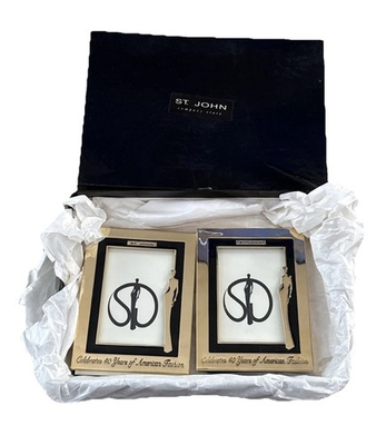 #ad St. John 40 Years Of American Fashion Commemorative Gold Tone Picture Frames 3x2 $28.34