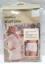 Vintage Sears Light Shaping White Sport Brief Fit XL 31  - 32  NOS