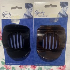 2 Goody Large Updo Claw Black Faux Tortoise Shell Retired 46013 2012 Asst Read