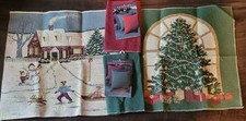 2 Christmas Tapestry Pillow Cover Kits Approx 18"x18"