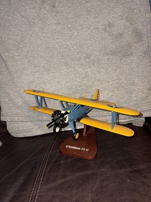 Boeing Stearman PT 17 Plane Mahogany Wood Scale Model Desk Airplane Aircraft Jet
