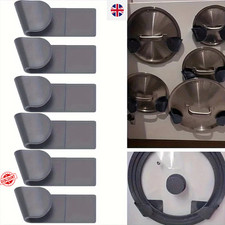 6PCS Pan Lid Holder Saucepan Storage Wall-Mounted Kitchen Rack Kitchen Supplies