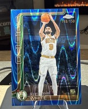 2025 DERRICK WHITE 148/150 TOPPS CHROME UPDATE - RAY WAVE BLUE