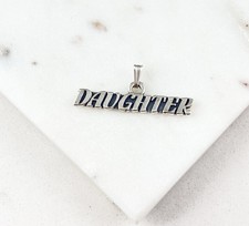 925 Sterling Silver Daughter Charm Pendant