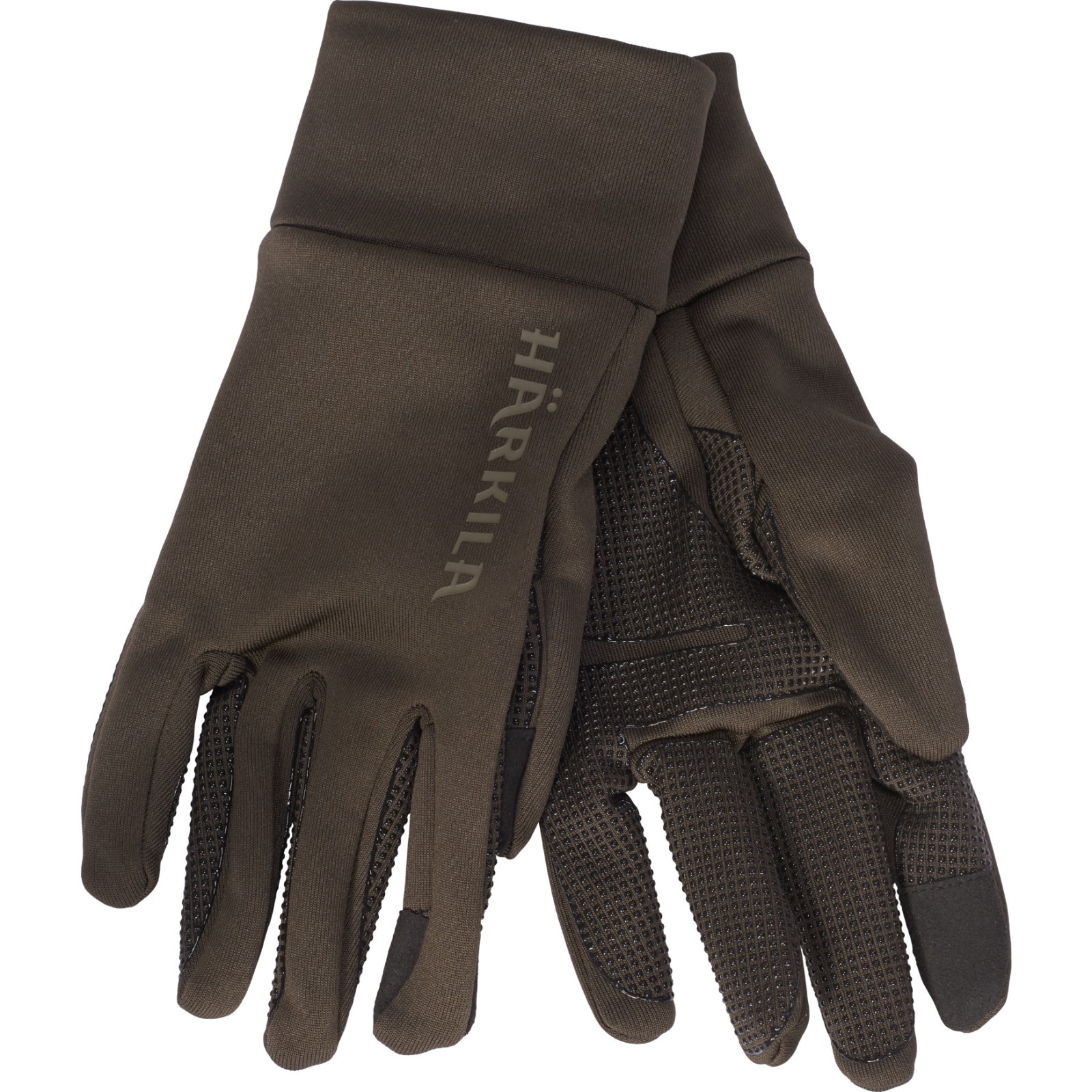 Guantes Härkila Power Stretch - Polartec - Marrón Sombra