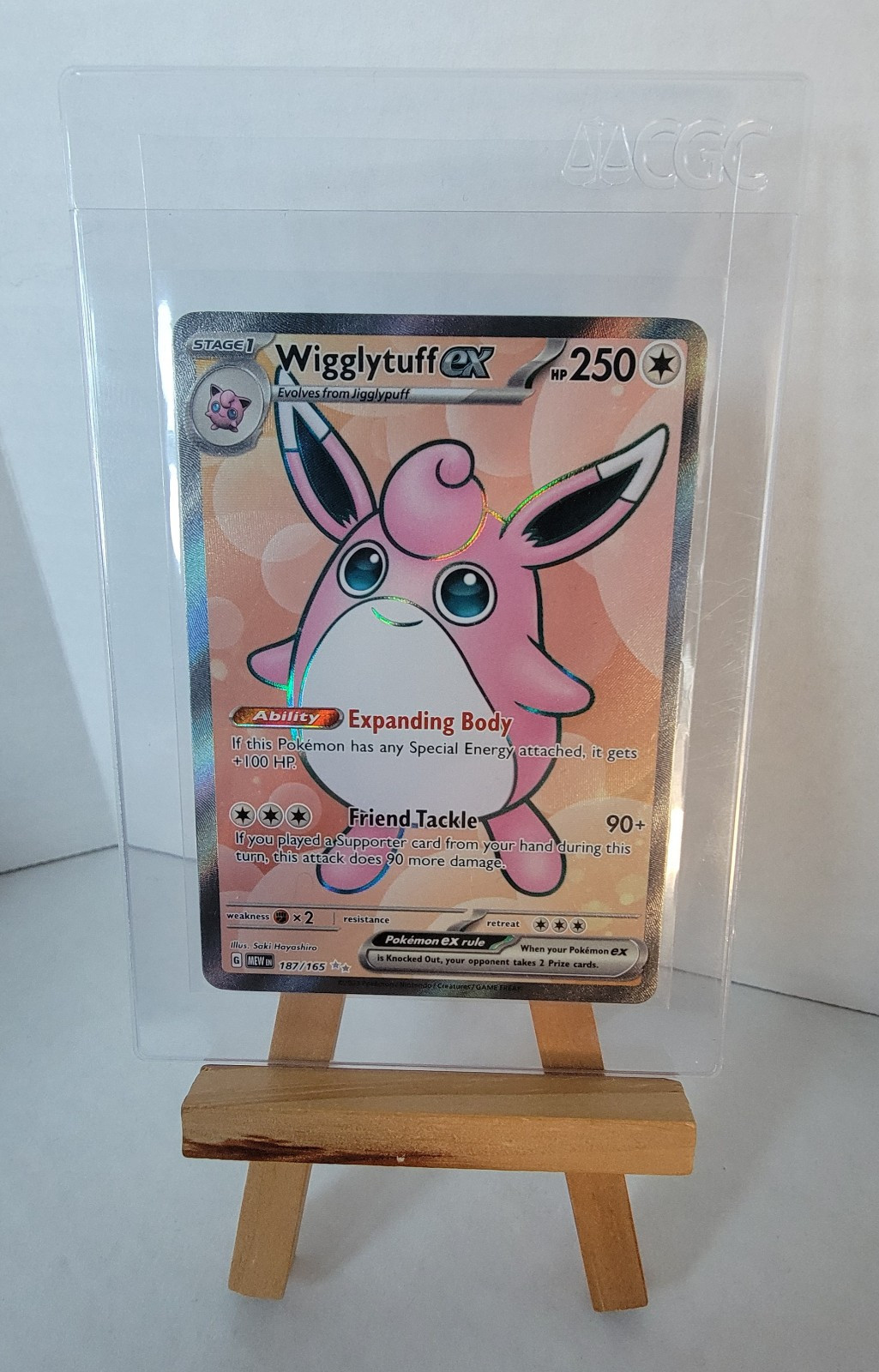 Wigglytuff ex 187/165 Full Art Ultra Rare Pokemon TCG Scarlet & Violet 151 NM