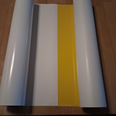 Poliflex Nylon  (WEISS und GELB) plus Siser PS (ANTHRAZIT)
