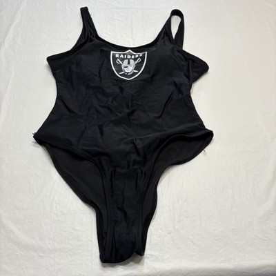 NFL Team Apparel Los Vegas Raiders One Piece Swimsuit Women s Medium New