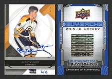 2008 UD SP Game Used #9 Bobby Orr Autograph 2/2 Buyback Pristine Card Auto COA