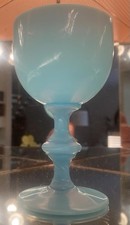 Vintage Portieux Vallerysthal Blue Opaline Wine/Corial, Translucent "Pristine"