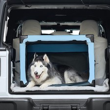Collapsible Dog Crate, 32 Inch Portable Pet Crate for Car, Travel Dog Kennel ...