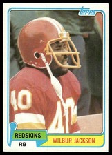 Wilbur Jackson 1981 Topps #44 Washington Redskins