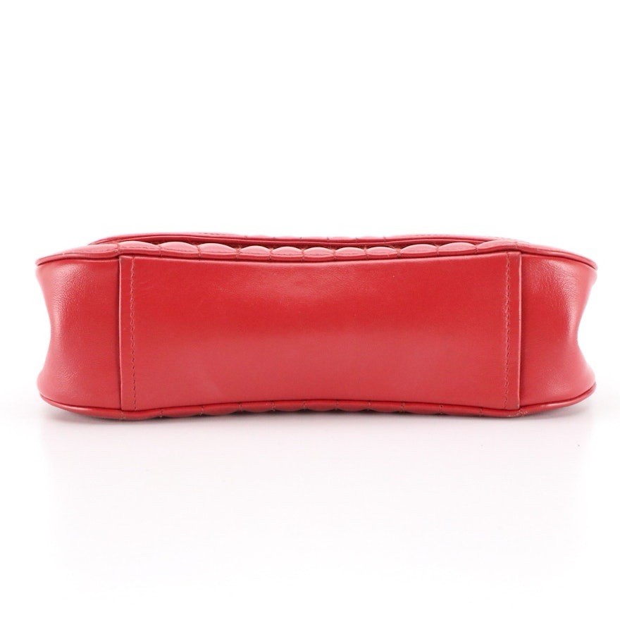 Prada Red Diagramme Quilted Leather Chain Flap Shoulder Crossbody Bag Authentic image 8