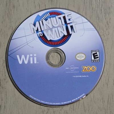 Minute to Win It Nintendo Wii Game 2010 NTSC-U/C E Everyone Zoo Games Disc Only