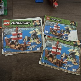 LEGO Minecraft 21161, 21169, 21152, 21123 (4 Sets 100% Complete)