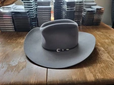 Beaver Gray Hat 5X Genuine Fur Felt Men Size 7 3/8 - Western