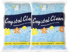 Crystal Clean Premium Fresh Scent Crystal Cat Litter with Odor Control 5X Fa...